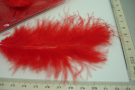 [ 8390 ] Dons Veren Rood, +/- 10 cm.  9 stuks