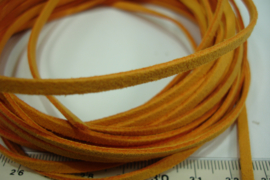[ 6023 ] Suede veter 3 mm. Oranje, 5 meter