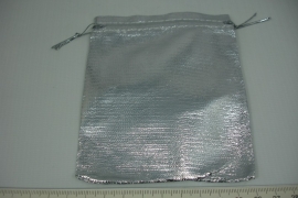 [6039 ] Kado zakjes 10 x 11 cm. Zilver, 5 stuks