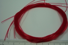 [ 5943 ] Nylon 0.5 mm. Rood,  5 x 110 cm.