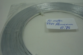 [ 8210 ] 3.5 mm. breed plat Aluminium, 10 meter