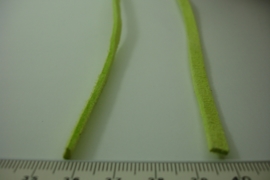 [ 6368 ] Plat Suede Veter 5 mm. Licht Groen, per meter