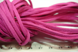 [ 6288 ] Plat Suede Veter 2.8 mm. hard Roze, per meter