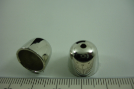 [ 6707 ] Metallook Kap 10 mm.  Zilverkleur,  per stuk
