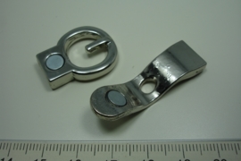 [ 6164 ] Gesp slot 42 mm. Zilverkleur, per stuk