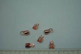 [5602 ] Veter klem 3 x 5 mm. Rosé,  6 stuks