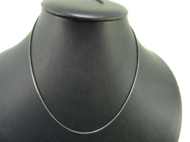 [ 5926-B ] Metalen Ketting 41 cm. + 5 cm. Antraciet.