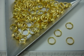 (5147) Splitring 6 mm goudkleur. +/- 120 stuks