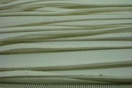 [ 6380 ] Plat Suede Veter 5 mm. Wit, per meter