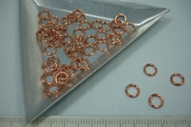 [5674 ] Open ring 6 mm. Rosé, 50 stuks