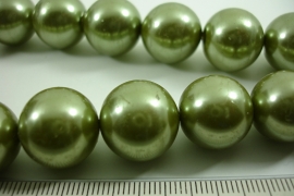 +[ 6565 ] Glas Kraal 16 mm. Groen, 25 stuks
