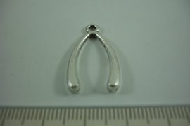 [ 1267 ] Wens botje  24.5 x 14.4 mm.  Zilverkleur, per stuk