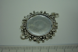 [ 0881 ] Cabochon/Connector Rond 35 x 29 mm. per stuk