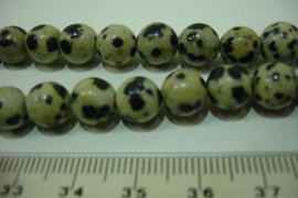 +[ 8806 ] Dalmatier Obsidiaan, 8 mm. per streng 39 cm.