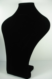 *[9040 ] Hals strak Zwart Fluweel, Groot 40 cm.