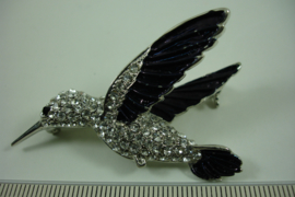 [ 6890 ] Vogel 50 mm. Zilver Zwart, per stuk