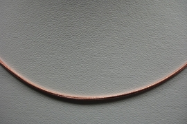 [ 6279 ] Gladde Ketting 62 cm. Rosé Goud, per stuk