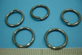 [ 8037 ] RVS Open ring  13.8 mm. x 1.6 mm.  per 24 stuks