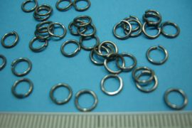 [ 8028-A ] RVS  Open ring 5.8 mm. x 0.8 mm. per 40 stuks