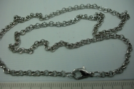 [ 5788 ] Jasseron [3.2 mm.] ketting met slot, 48 cm.