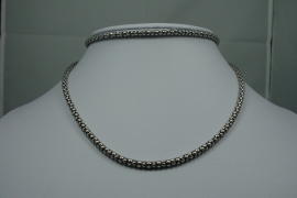 [ 5790 ] Ketting met slot Chroomkleur, 70 cm.