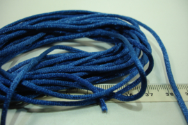 [ 5552 ] Satijn koord 2 mm. Kobalt Blauw, 5 meter