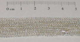 (0163) Balletjes ketting verzilverd 1,2 mm met slotje.