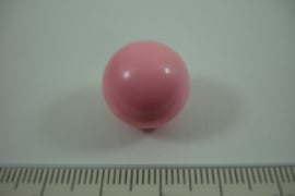 [ 0926 ] Klank bal 16 mm. licht Rose.