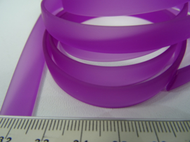 [ 5761-F ] plat Rubber 10 mm. Fuchsia, per meter