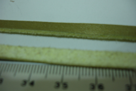 [ 5795 ] 5 mm. plat Leer, Geel-Goud, per meter
