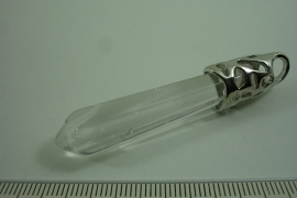 [ 0989 ] Pendel +/- 6 cm.  natuursteen Bergkristal,  per stuk