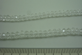 [ 6736 ] Fazet geslepen Spacer 4 mm. Kristal