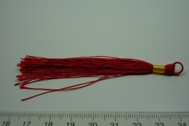 [ 6102 ] Kwast +/- 8 cm. Rood, 4 stuks