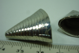 +[ 5583 ] Kralen kap 2.8 cm. Zilver kleur Metaal, per stuk