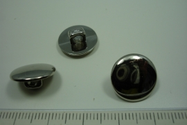 [ 0903 ] sluit Knoop 15 mm. Kunstof, Zilver, per stuk