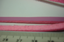 [ 5796 ] 5 mm. plat Leer, Roze-Lila, per meter