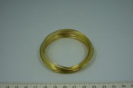 [6042 ] Memory draad 1 mm. dik, Goudkleur, 25 rings