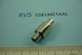 [ 8515 ] RVS, Magneetslot  4 mm. inw.  per stuk