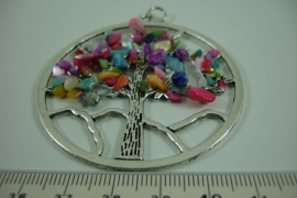 [ 6631 ] Levensboom 6 cm. met Chakra kleuren, per stuk