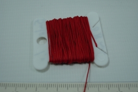 [5663 ] Nylon koord 0.8 mm. Rood, 10 meter
