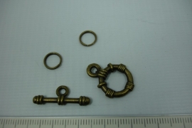 [5417 ] Kapitel slot 15 mm. Brons, 1 set