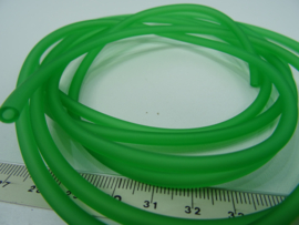 [ 5463-G ] hol Rubber 4 mm. Groen, per meter