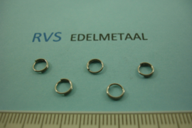 [ 8538 ]  RVS  Splitring 5 mm.  per 35 stuks