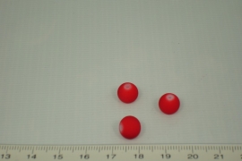 [0342 ] Glas kraal met rubber 8 mm. Rood