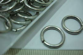 [ 5916 ] Open ring 15 mm. Aluminium mat Zilverkleur, 25 stuks