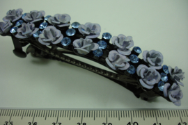 *[ 6894 ] Haarspeld Roosjes van Lavendel 8.5 cm. per stuk