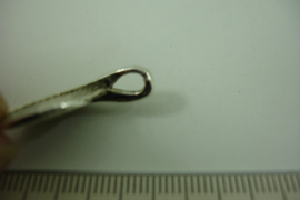 [ 1255 ] Gesloten Blad  28 x 16.5 mm. Zilverkleur, per stuk