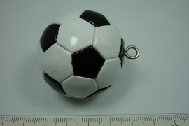 *[ 5642 ] Voetbal Wit Zwart, 40 mm.