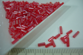 [ 5470 ] Glas Buisjes +/- 5 mm. Rood, per 15 gram