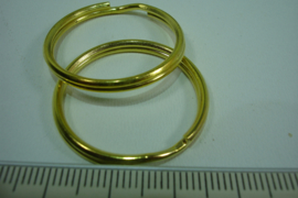 [ 6394-A ] Splitring 30 mm. Goud kleur, 5 stuks